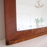 Former beveled mirror and contour wood 72x75cm