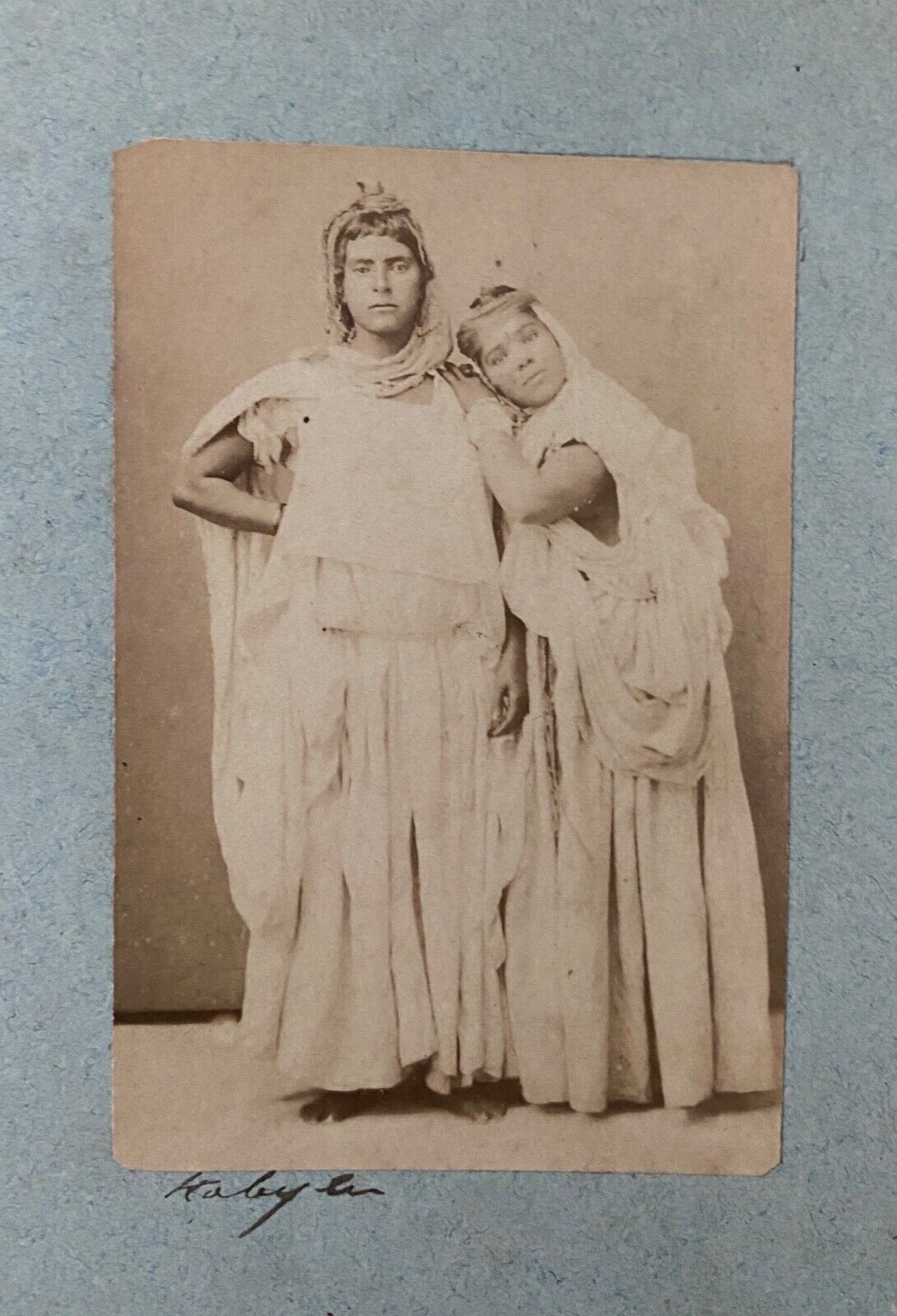 6 old photographs dancers chess players Kabyles grocery store