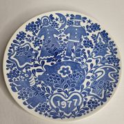 Gustavsberg Christmas plate "Jultallrik 7" 1977, design by Sven Jonson, limited edition, 20 cm