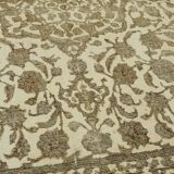 Hand-Knotted Persian Vintage 1970s 298 cm x 340 cm Beige Wool Carpet