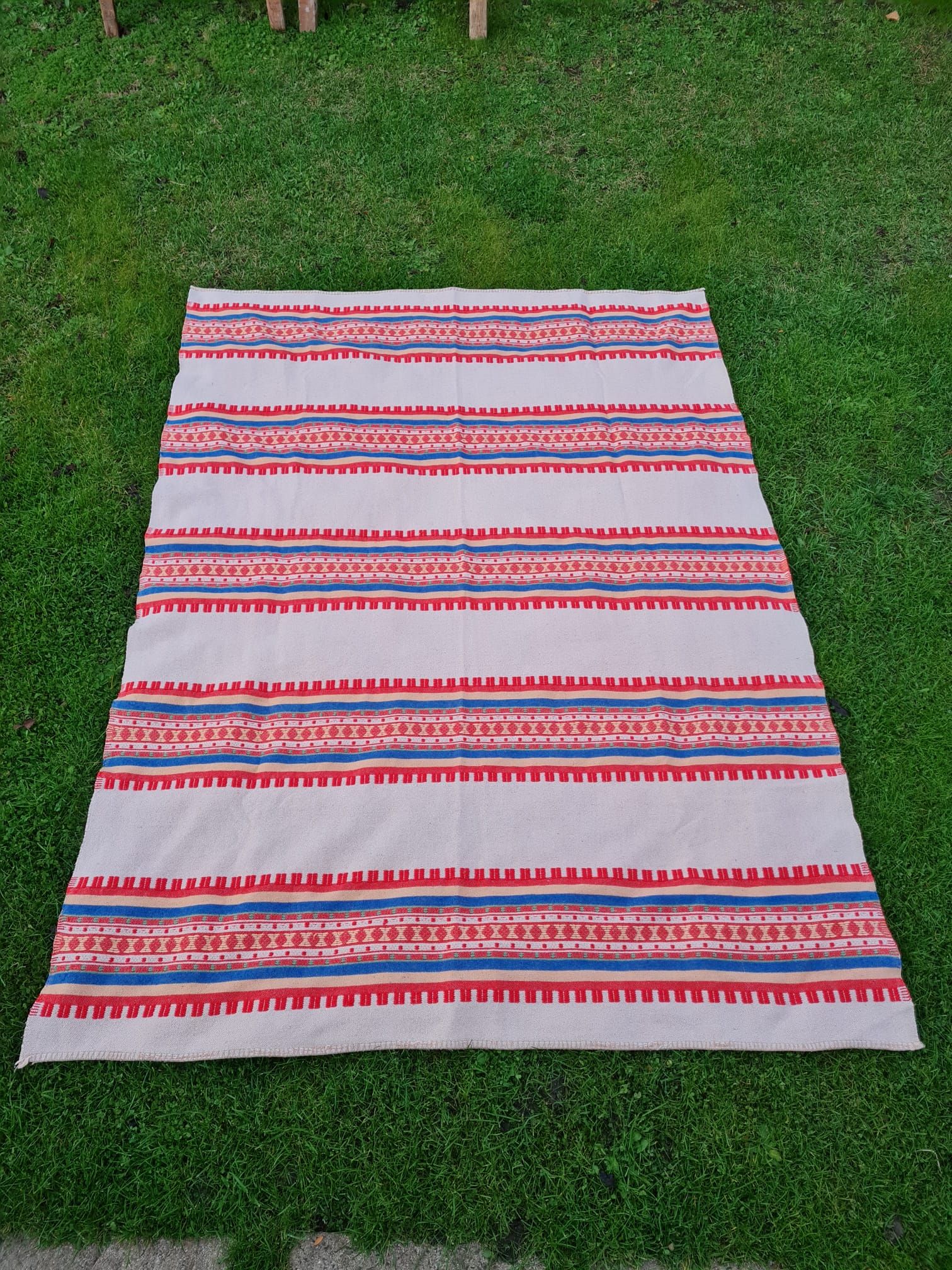 Handmade kilim carpet in cotton and wool 165x230cm