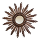 Miroir soleil de sorcière en bois 1950