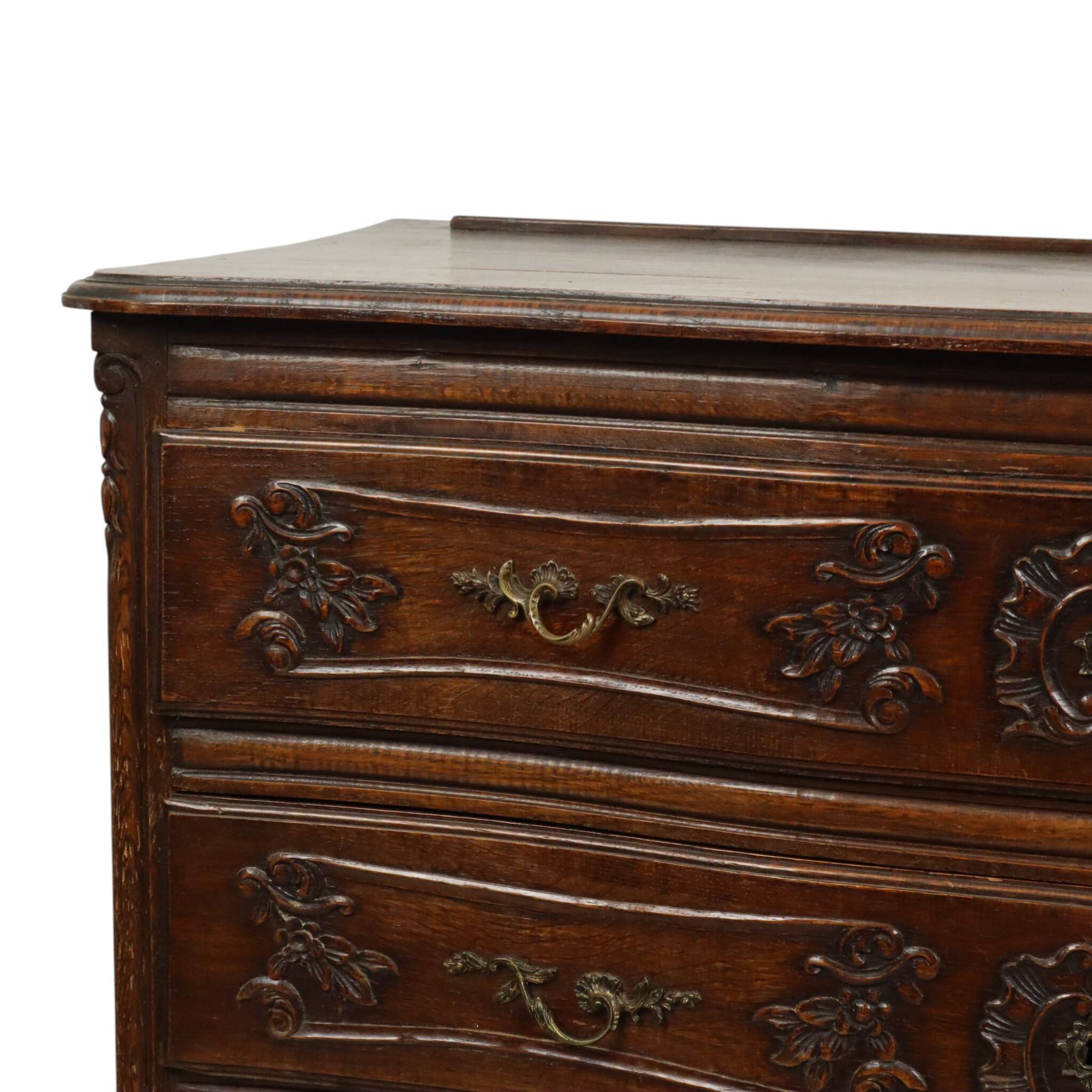 Commode en chêne massif antique France 19e siècle