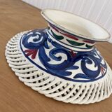 Fruit bowl on foot made in Spain in ceramic