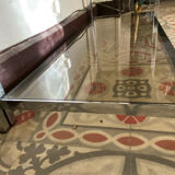 Modular shelf chrome and smoked glass 70s