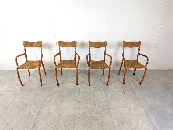 Chaises de salle à manger scandinaves vintage, lot de 4, 1960