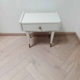 Vintage bedside table with compass foot