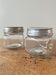 Set of 2 antique jars with aluminum lids