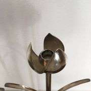 Italian Candleholders in Silver Metal from Mesa, 1970s, Set of 2