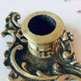 Antique bronze candle holder