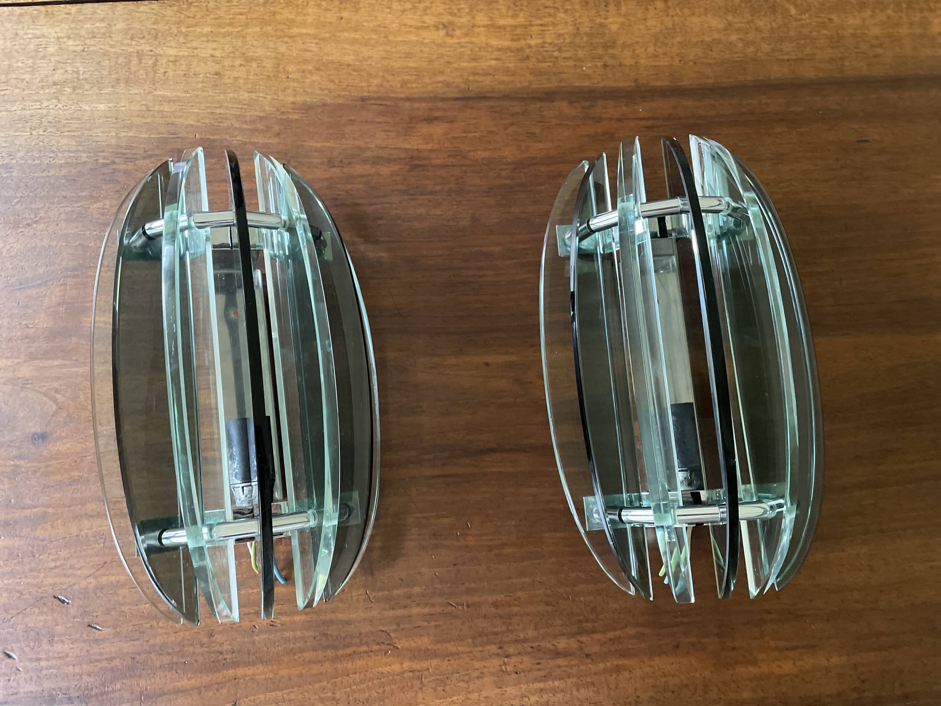 Wall lights with Murano glass slats VECA Italy