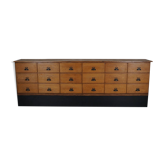 Large Vintage Dutch Oak Shop Cabinet / Sideboard, 1950s