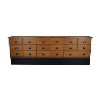 Large Vintage Dutch Oak Shop Cabinet / Sideboard, 1950s