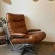 Vintage reclining lounge chair and footrest