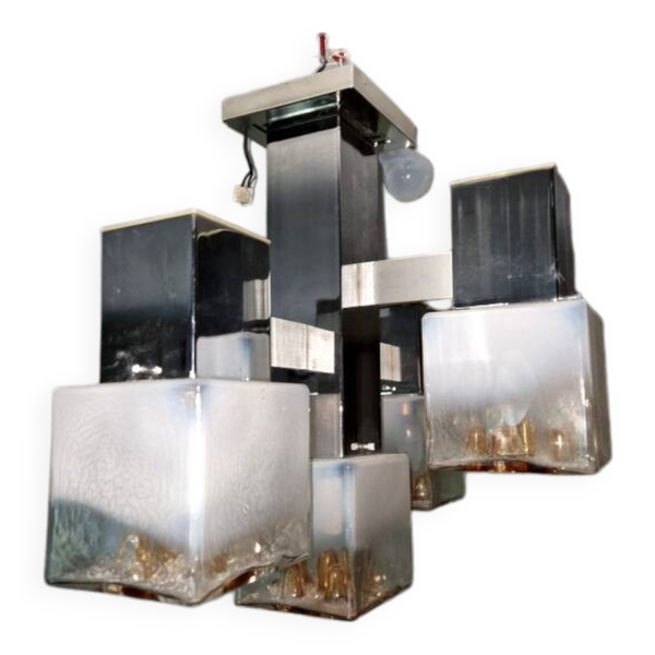 Sciolari - Lustre suspension - Modèle Cube à 5 lumières — Beyit