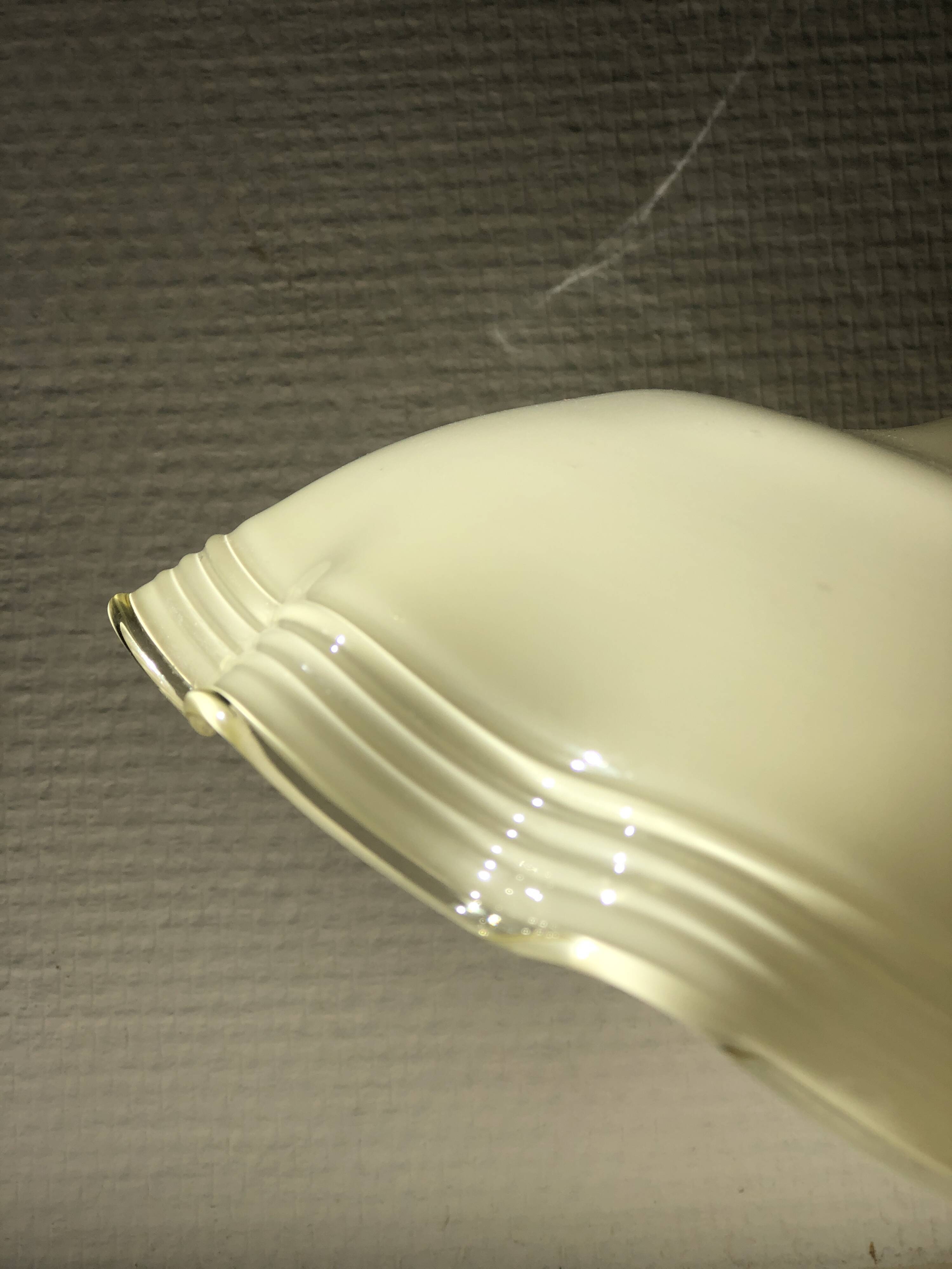 Cream-colored opaline light fixture