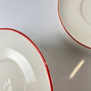 Set of 4 cups with saucers in barbotine "Apple"