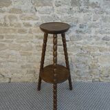 Turned wooden tripod stand