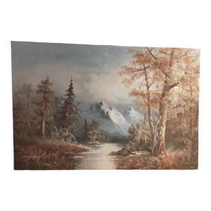 Peinture pastel tableau signe L.Harding