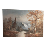 Peinture pastel tableau signe L.Harding