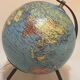 Terrestrial globe 1960 Tripod Taride luminous in vintage world map glass