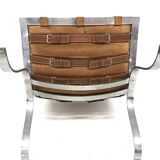 Scandinavian leather armchair "Ari", Arne Norell, Sweden, 1960