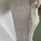 Louis XV style fireplace in white Carrara marble 19th century