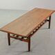 Topform Dutch Design Rosewood Coffee Table with Leather Magazine Holder 60s