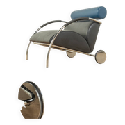 Fauteuil en chrome et cuir Zyklus par Peter Maly pour COR, 1984