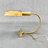 Lampe de bureau vintage en laiton, 1970