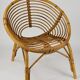 Fauteuil rotin vintage pour enfant