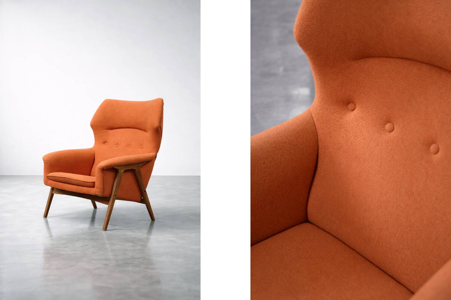 Vintage Mid-Century Elm Wing Master Chair by Thorbjörn Afdal for Bruksbo