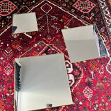 Gold square hanging mirror