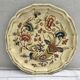 Pair old plate Moustiers Salins ceramics painted france vintage