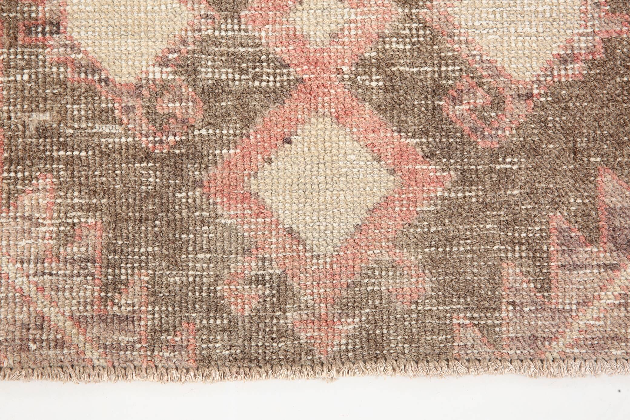 3x12 Soft Pastel Pale Red Turkish Vintage Runner Rug