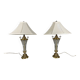 Hollywood Regency crystal & brass table lamps by Underwriters Laboratories Inc