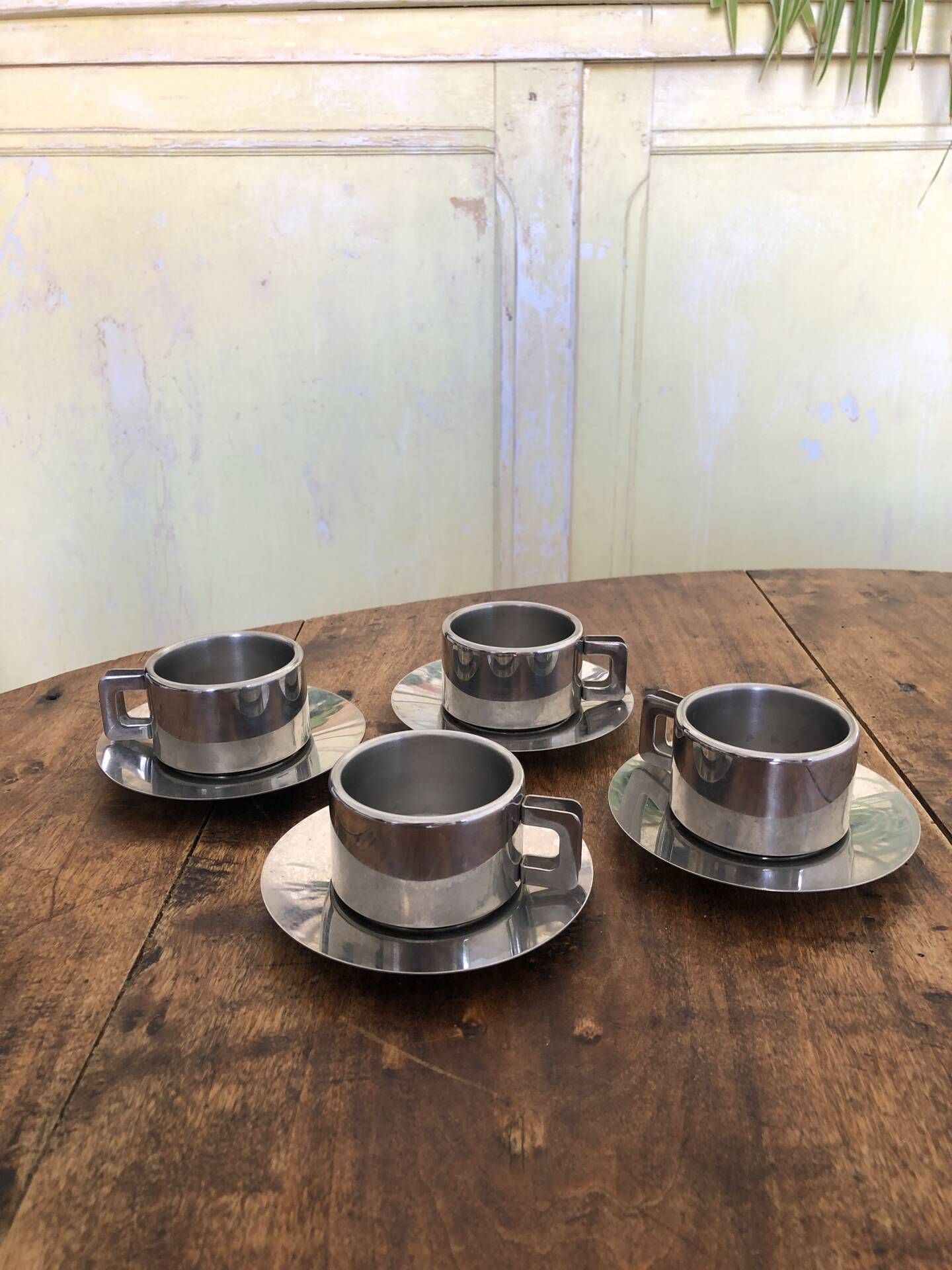 Lot de 4 tasses Casalinghi inox