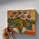Bouquet of flowers oil on canvas painting