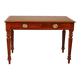 flat desk with two drawers from the 19th century in mahogany and inlays