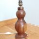 Handmade turned wooden foot lamp