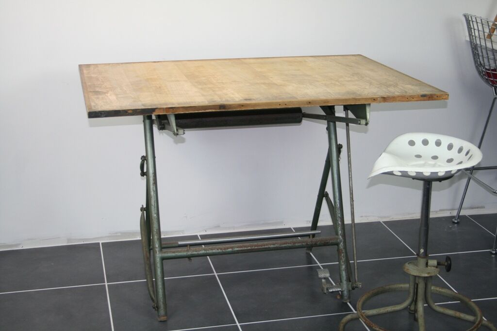 Table foldable architect drawing Sautereau years 50