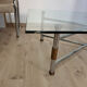Large liftable/modular coffee table "Up & Down" vintage – Italian design glass & chrome