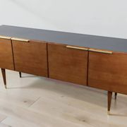 Vintage teak and brass enfilade - 1970s