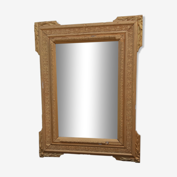 Miroir bois et stuc doré 19 ème