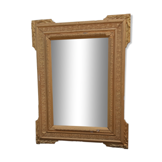 Miroir bois et stuc doré 19 ème