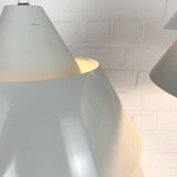 Pair of Zone Pendant Lights in gray, Jo Hammerborg for Fog & Mørup, 1960s