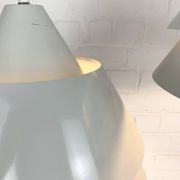Pair of Zone Pendant Lights in gray, Jo Hammerborg for Fog & Mørup, 1960s