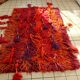 Tapis Rya suédois vintage, champ de couleur abstrait “Coucher de soleil”, vers 1960 — 150 × 220 cm — 1C1282