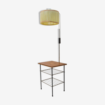 Lampadaire vintage avec espace de rangement, années 70, Tchécoslovaquie