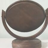 Mirror psyche wood and rattan diameter total 23cm